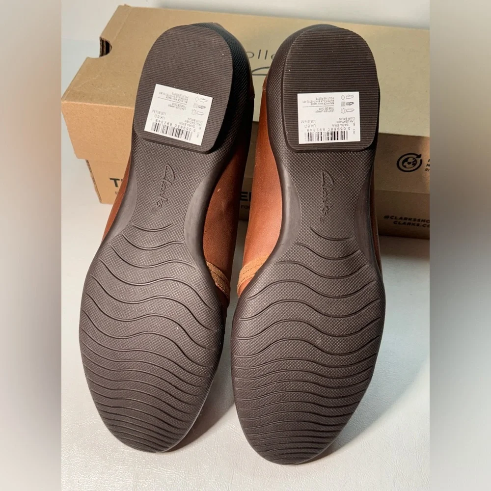 Clarks Collection Leather Ballet Flats - Sara Erin casual classic comfy vacation